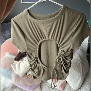 old navy open back shirt